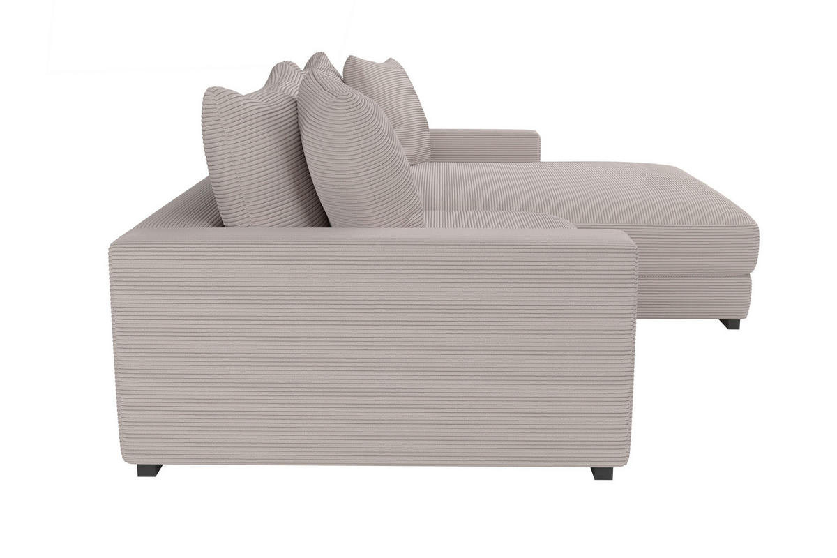 Ecksofa beige-grau Microfaser B/H/T: ca. 261x83x180 cm Jack_3S.REC_Ecksofa - beige-grau/schwarz (261,00/83,00/180,00cm)