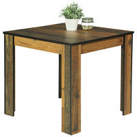 Esstisch Erika Old Wood Nachbildung schwarz B/H/T: ca. 80x76x80 cm Erika - schwarz (80,00/76,00/80,00cm)