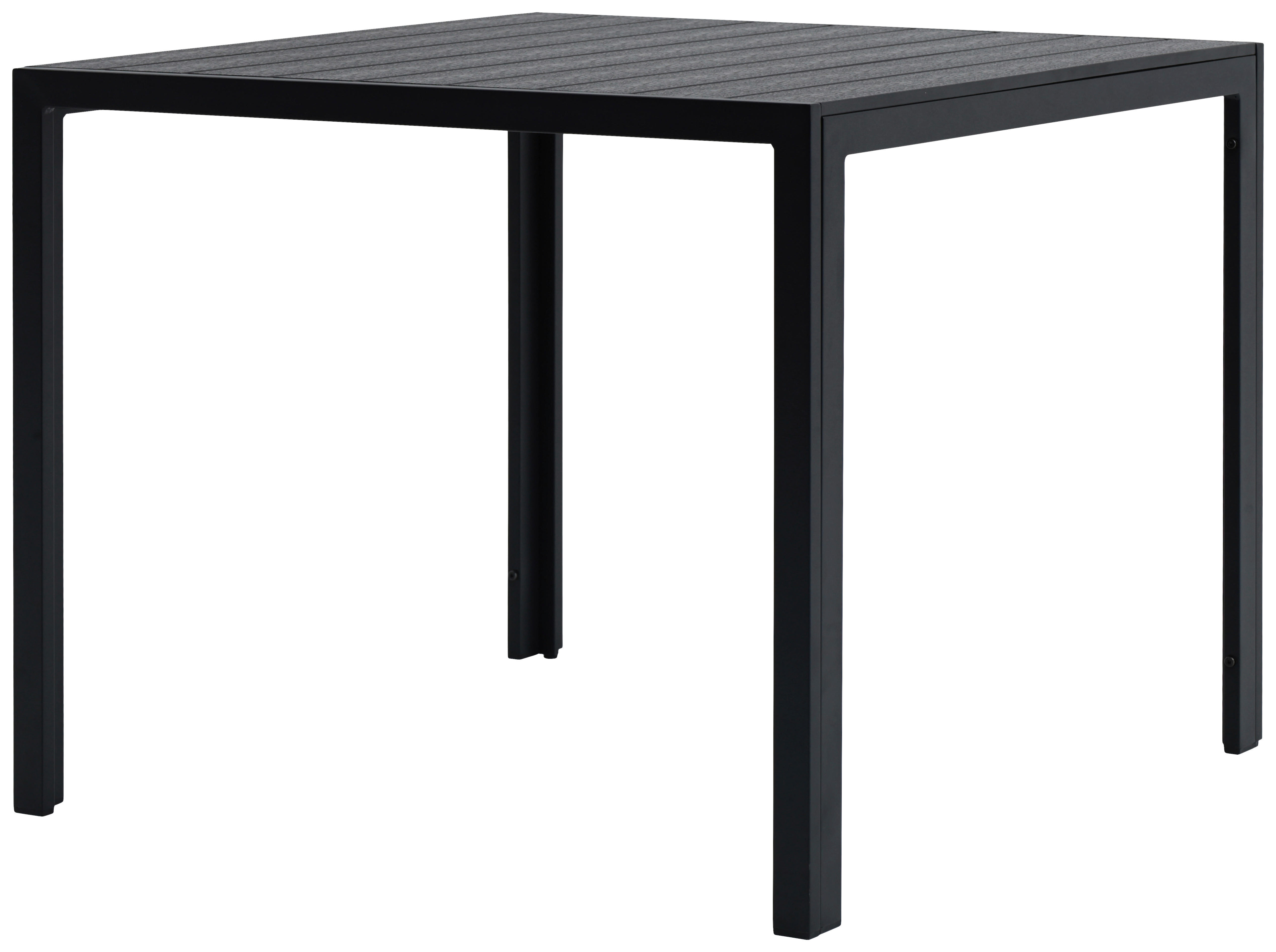 POCOline Gartentisch Mila schwarz Alu B/H/L: ca. 90x74x90 cm Mila - schwarz (90,00/90,00/74,00cm) - POCOline