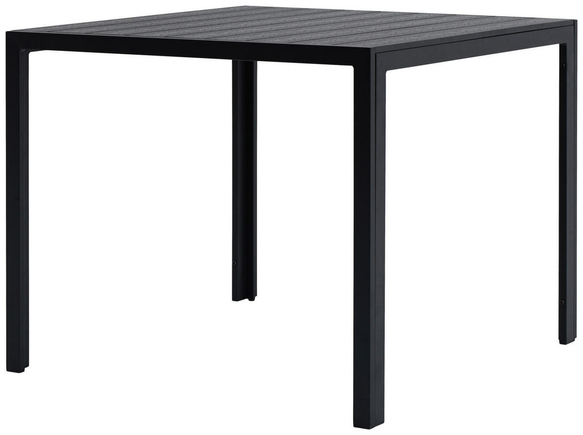 POCOline Gartentisch Mila schwarz Alu B/H/L: ca. 90x74x90 cm Mila - schwarz (90,00/90,00/74,00cm) - POCOline