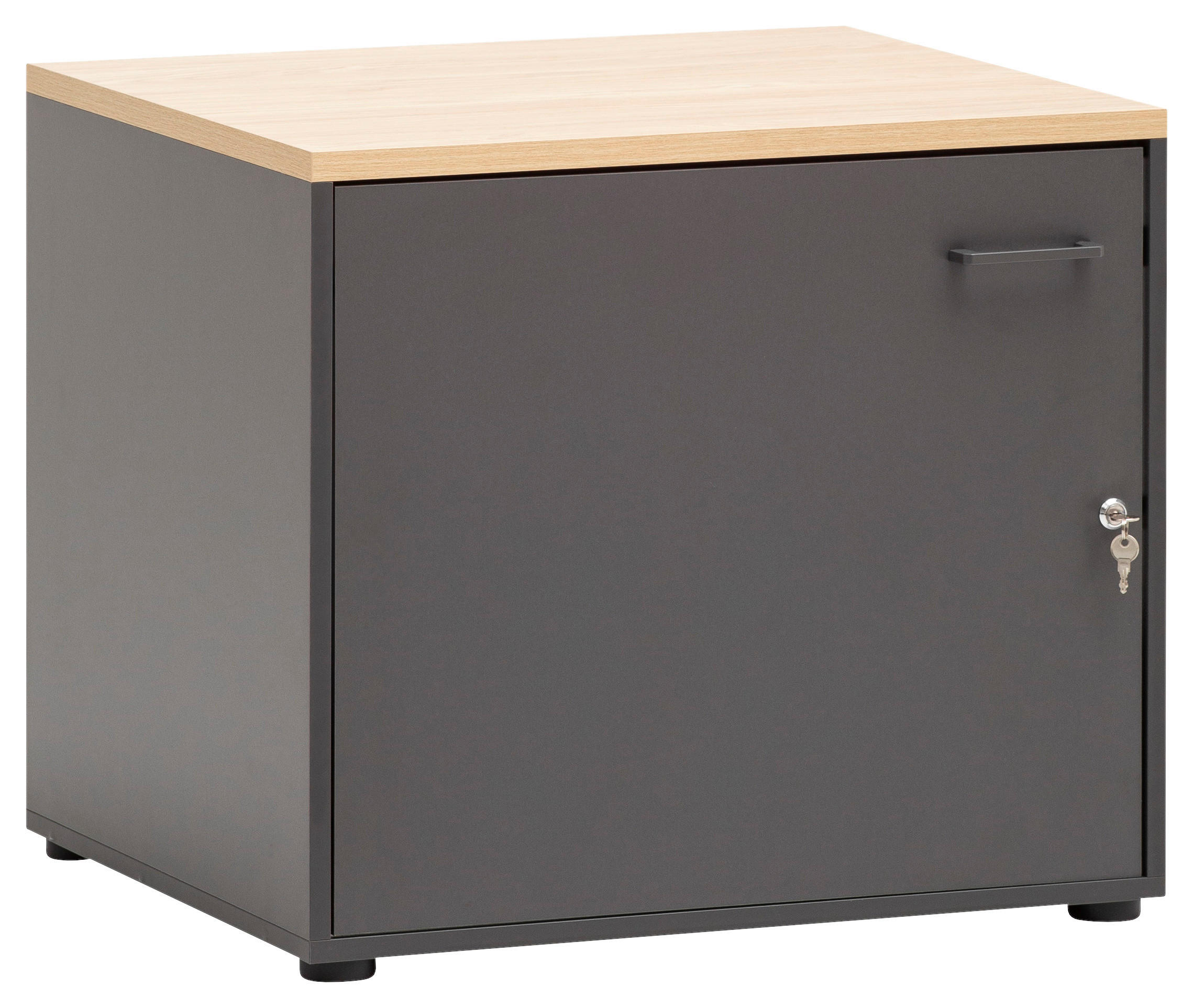 Unterschrank Solea anthrazit Eiche hell Nachbildung B/H/T: ca. 67,1x60x60 cm Solea - Eiche/anthrazit (67,10/60,00/60,00cm) - Schildmeyer