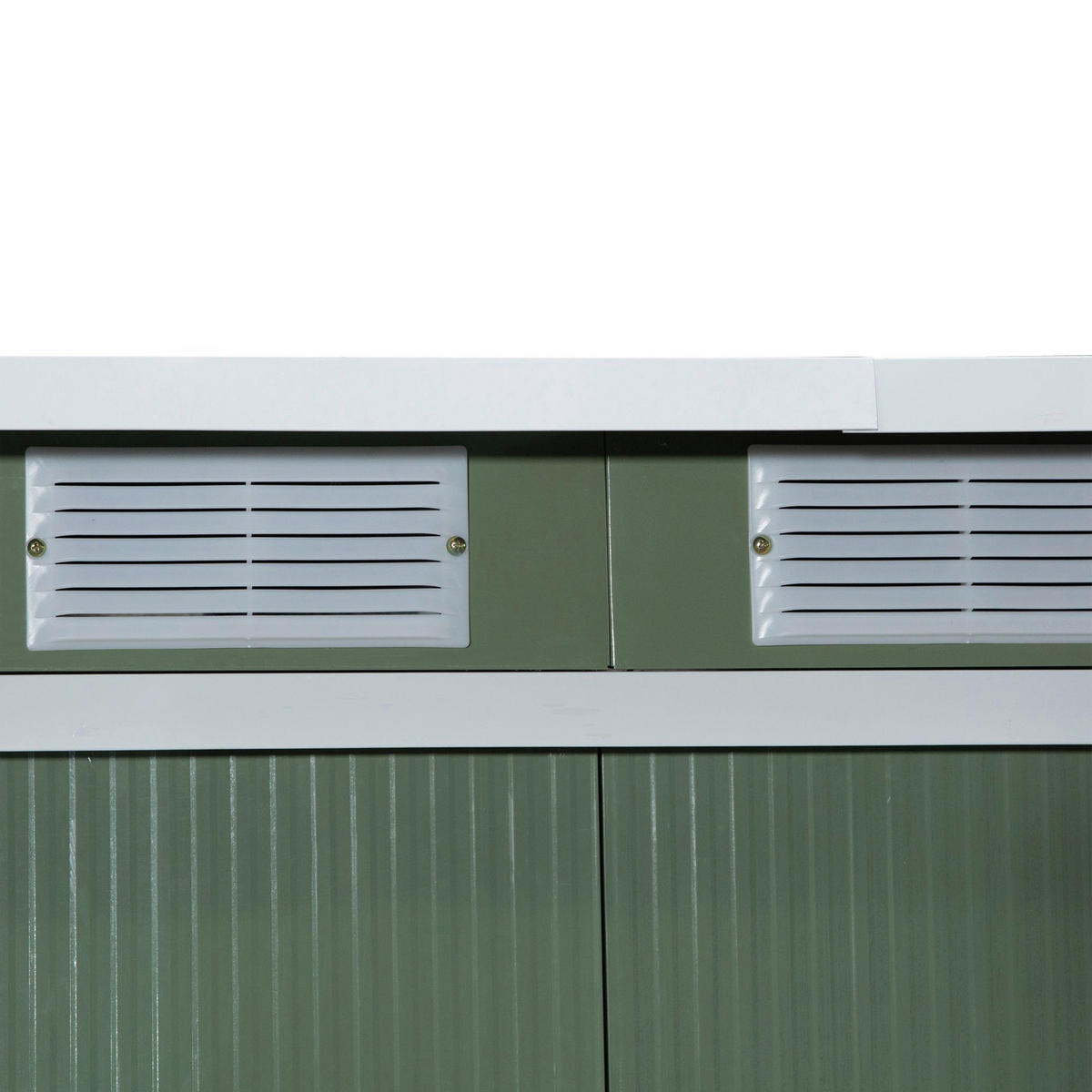 Outsunny Gartenschrank grün Stahl B/H/T: ca. 277x173x130 cm Gartenschrank mit Schiebetür - grün (277,00/173,00/130,00cm) - Outsunny