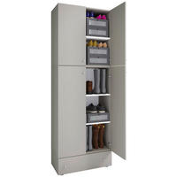 Schuhschrank Lona grau weiß B/H/T: ca. 70x200x39 cm Lona - weiß/grau (70,00/200,00/39,00cm) - VCM Möbel