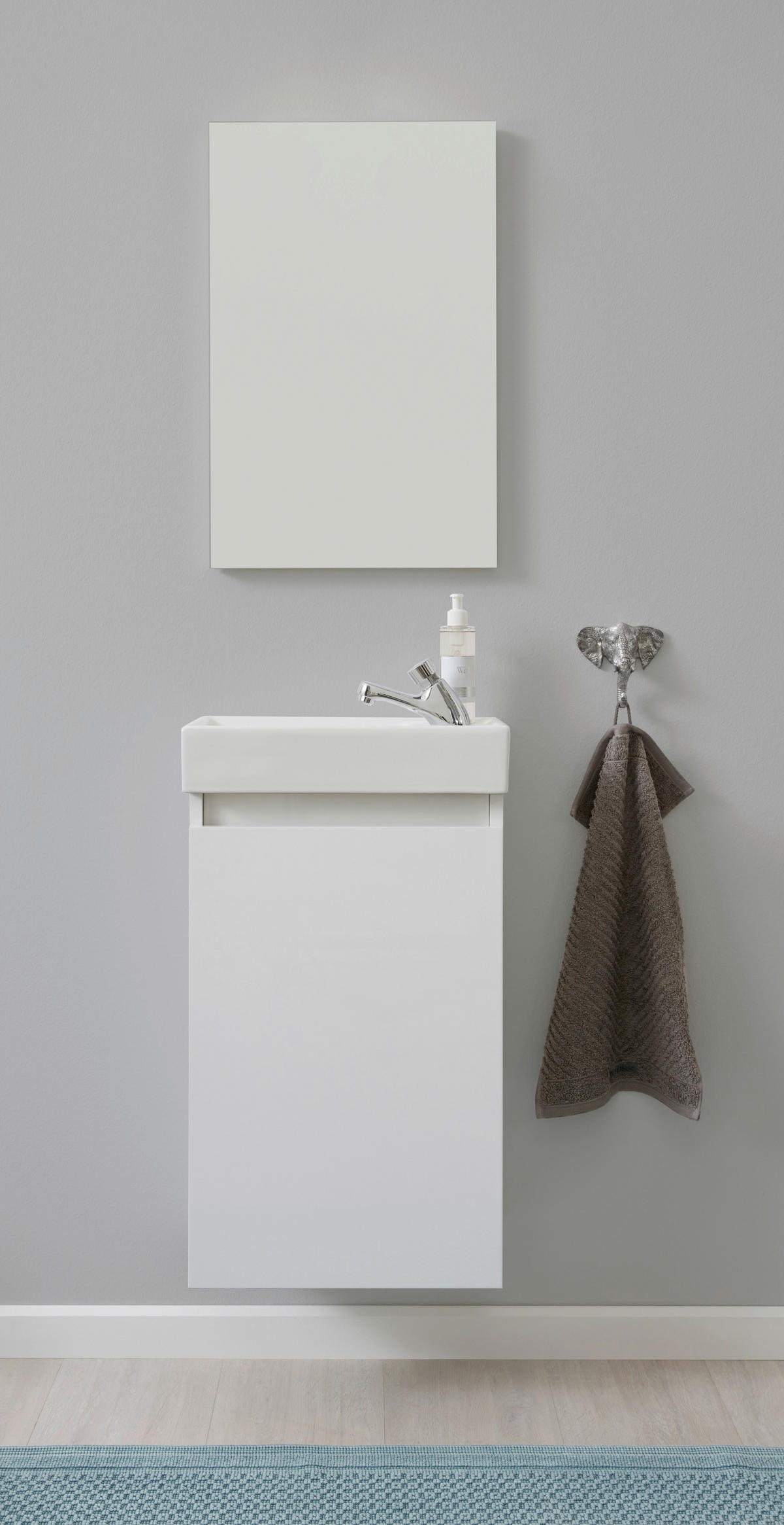 Badezimmer-Set Champ weiß matt B/H/T: ca. 40x68x22 cm Champ - weiß (40,00/68,00/22,00cm) - Trendteam