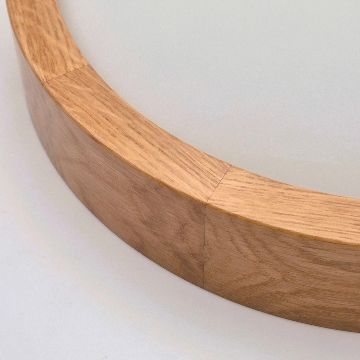 Lamkur Deckenleuchte ANELLO 40790 Eiche Glas Holz H/L: ca. 8x27 cm E27 1 Brennstellen Anello - Eiche (27,00cm) - Lamkur