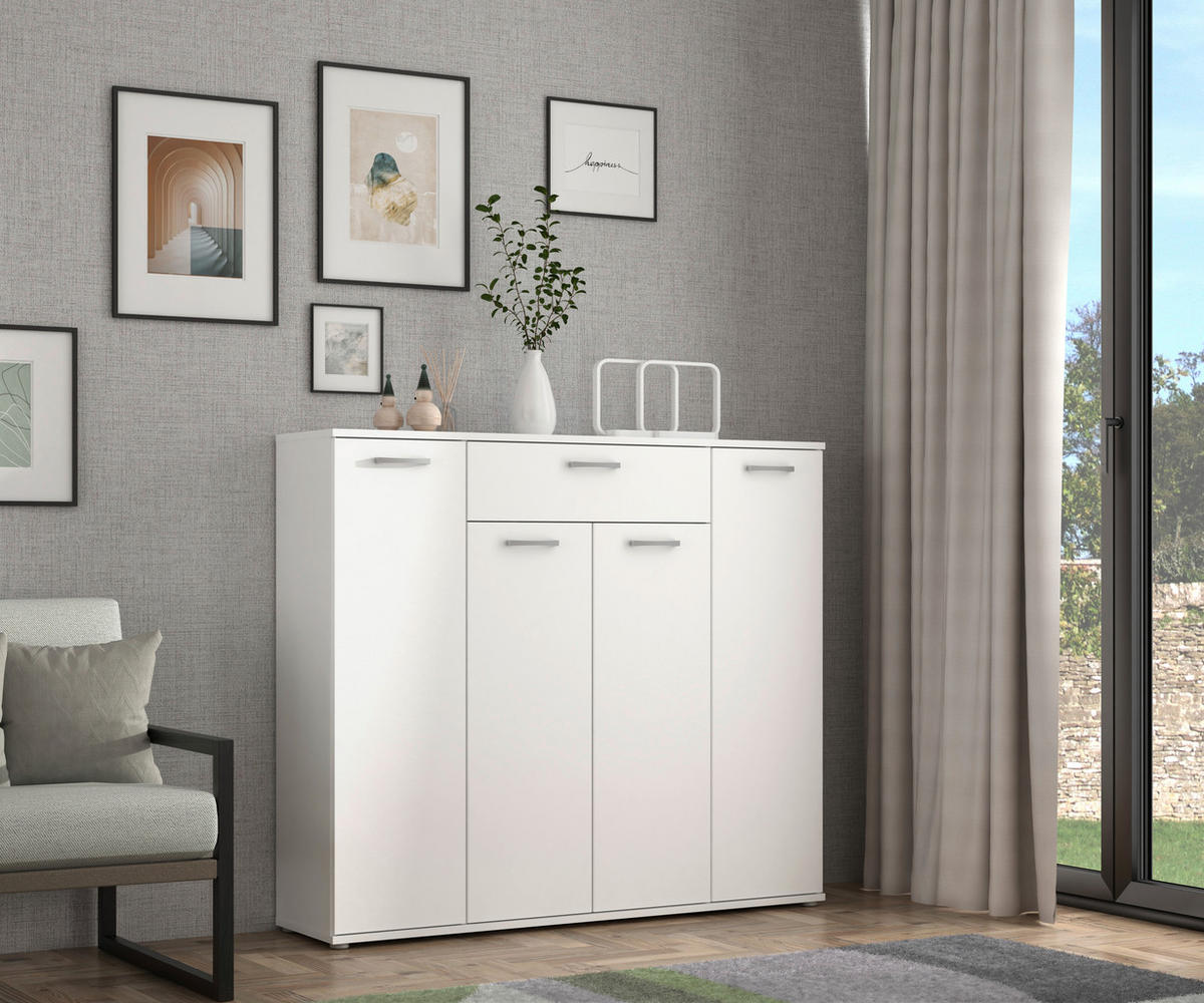 Kommode  weiß B/H/T: ca. 139x121x35 cm Rypsyma_Kommode RPSK341-120 - weiß (139,00/121,00/35,00cm)