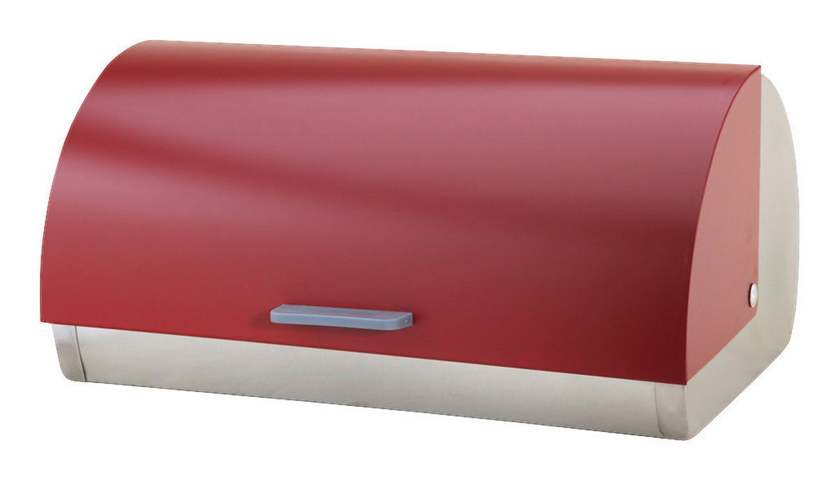 MICHELINO Brotkasten Serie Nora rot Edelstahl B/H/L: ca. 28x18x38,5 cm Serie Nora - rot (38,50/28,00/18,00cm) - MICHELINO