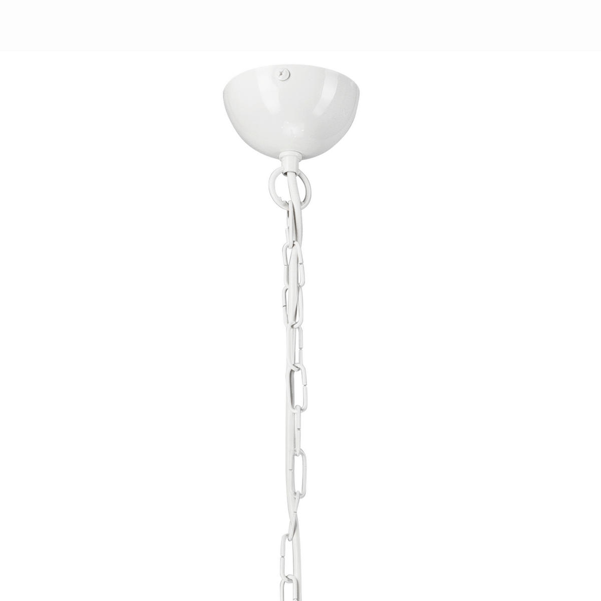 Lamkur Pendelleuchte weiß Stahl B/H/L: ca. 54x98x54 cm E27 10 Brennstellen TIFFANY - weiß (54,00/54,00/98,00cm) - Lamkur