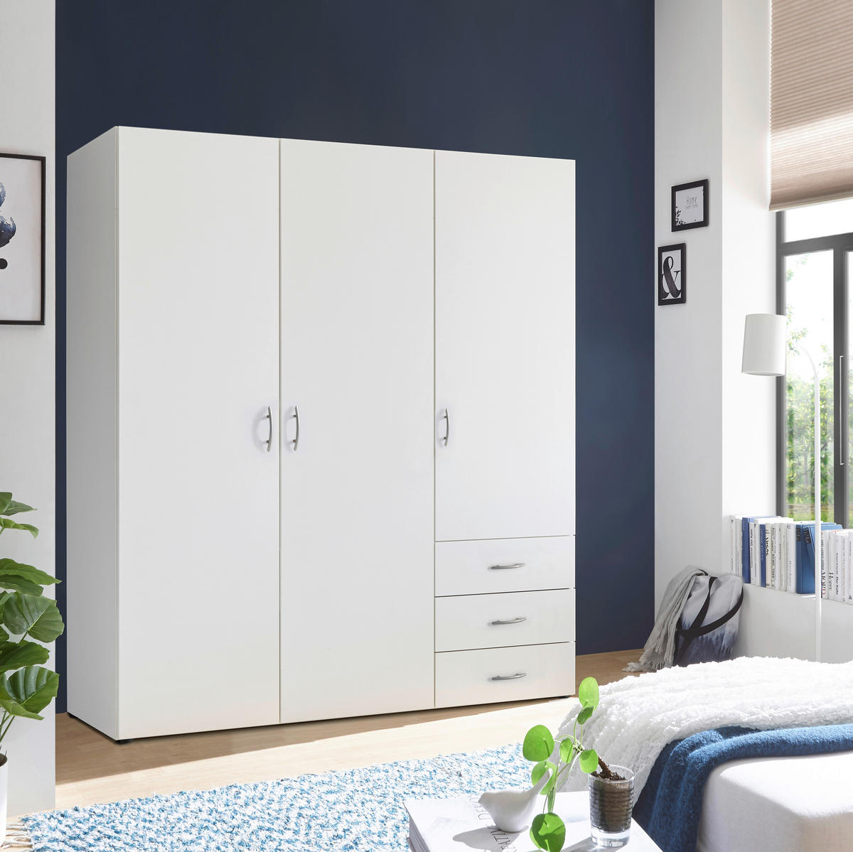 Kleiderschrank Harry weiß B/H/T: ca. 150x177x50 cm Harry - weiß (150,00/177,00/50,00cm)