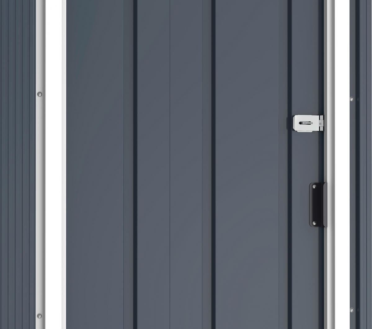 VCM Gerätehaus anthrazit B/H/L: ca. 163x182x112 cm Gerätehaus mit Schiebetür - anthrazit (112,00/163,00/182,00cm) - VCM