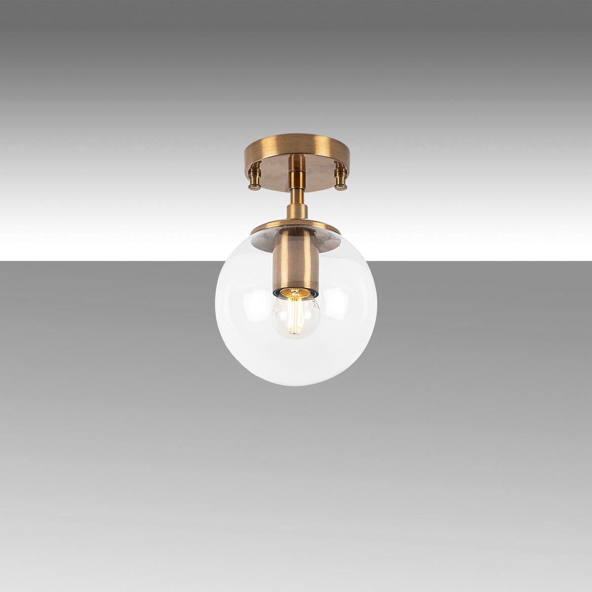 Opviq Deckenleuchte Atmaca bronze Glas Metall B/H/T/L/D: ca. 15x23x15x15x15 cm E14 1 Brennstellen Atmaca - bronze (15,00/15,00/23,00cm) - Opviq