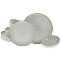 CreaTable Tafelservice Uno weiß Steinzeug 12 tlg. Uno - weiß - CreaTable