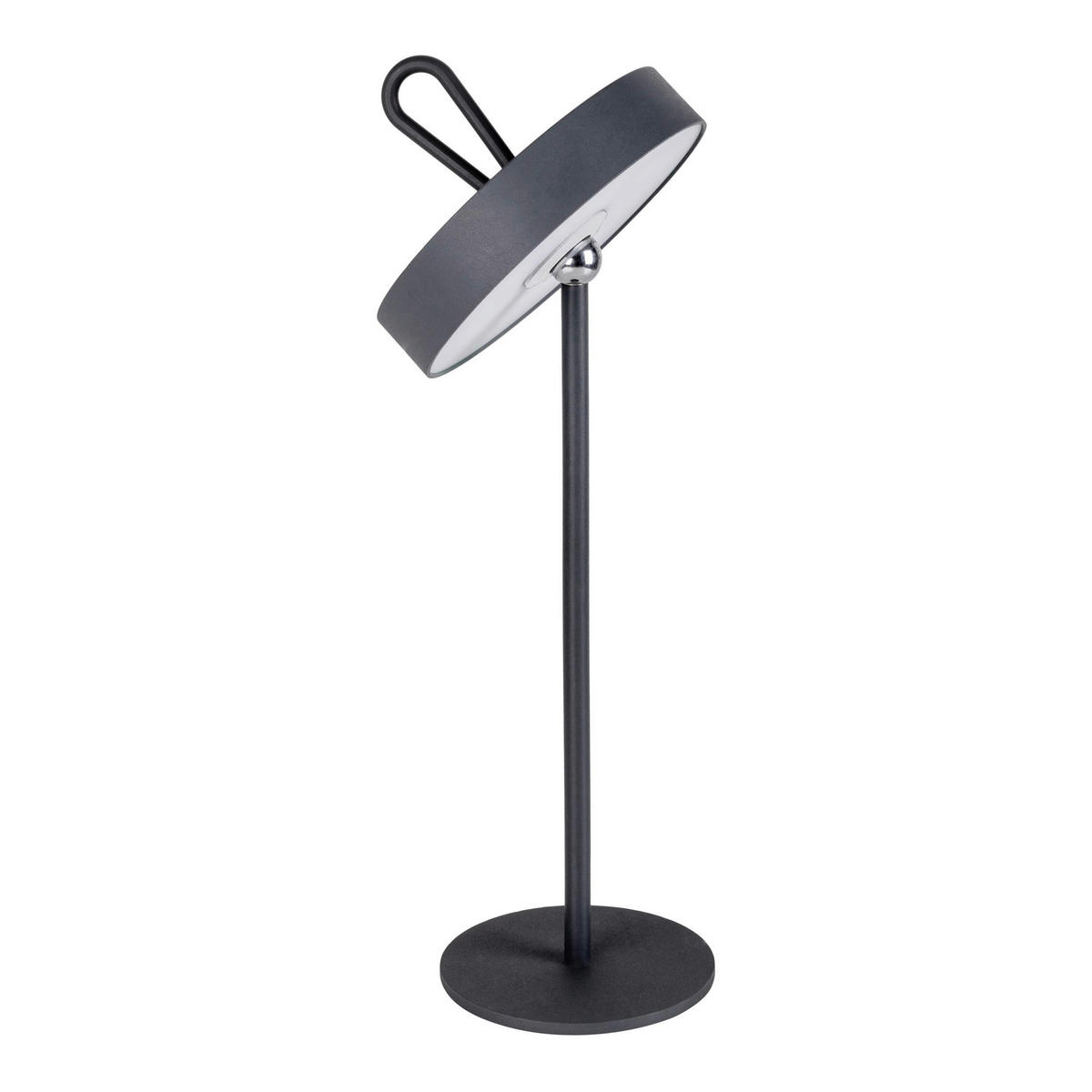 Näve Leuchten LED-Tischleuchte grau Kunststoff Metall B/H/T/D: ca. 12,5x35x12,5x12,5 cm ELLA - grau (12,50/35,00/12,50cm) - Näve Leuchten