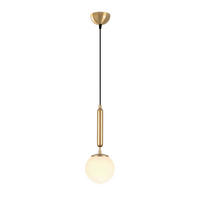 Opviq Pendelleuchte King gold Metall Glas B/H/T/L/D: ca. 15x139x15x15x15 cm E14 1 Brennstellen King - gold (15,00/15,00/139,00cm) - Opviq