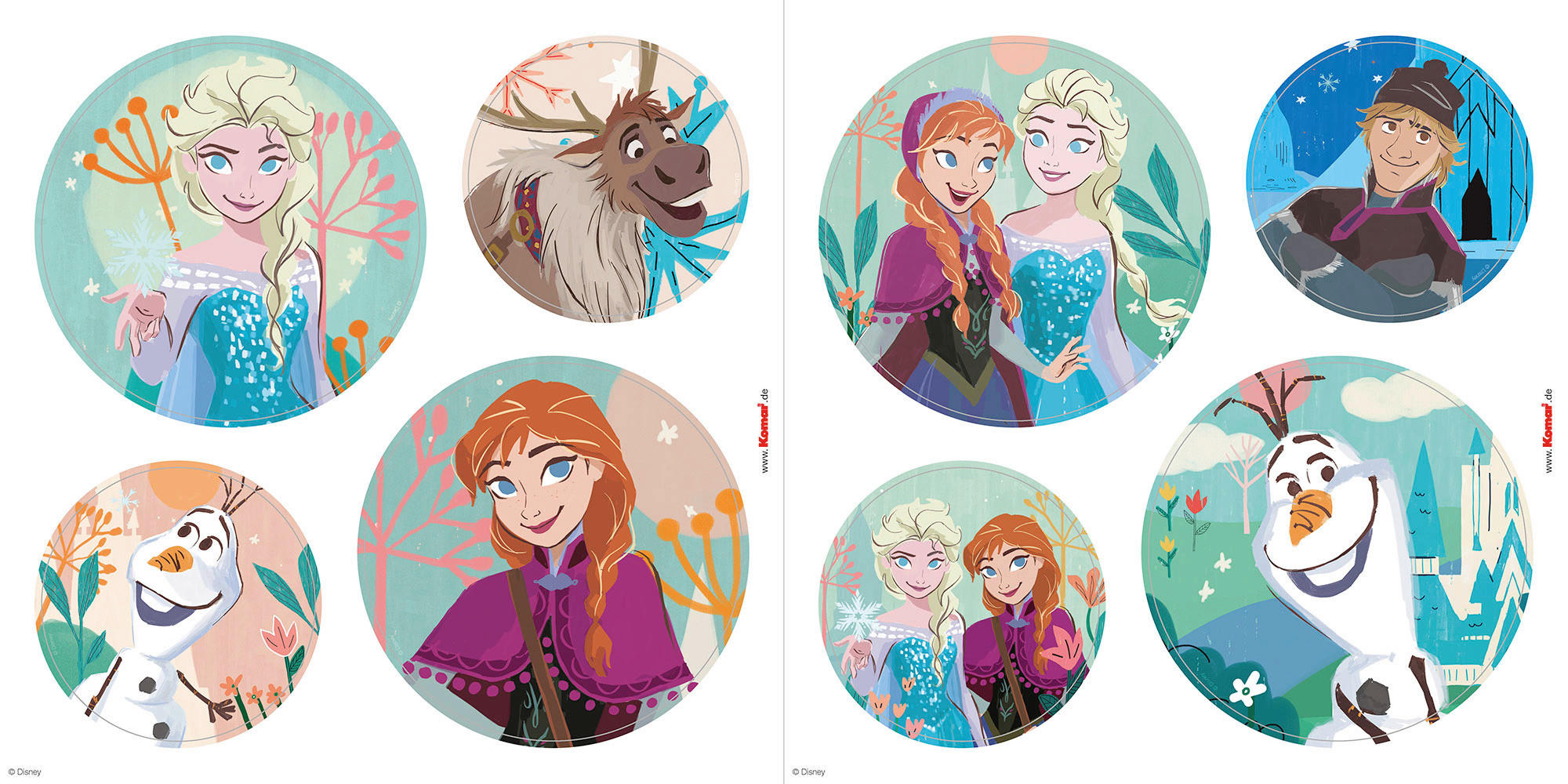 Komar Fenstersticker Frozen Royal  Frozen Royal B/L: ca. 30x30 cm günstig online kaufen