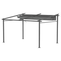 Outsunny Pergola dunkelgrau Aluminium B/H/L: ca. 295x230x397 cm Pergola - dunkelgrau (397,00/295,00/230,00cm) - Outsunny
