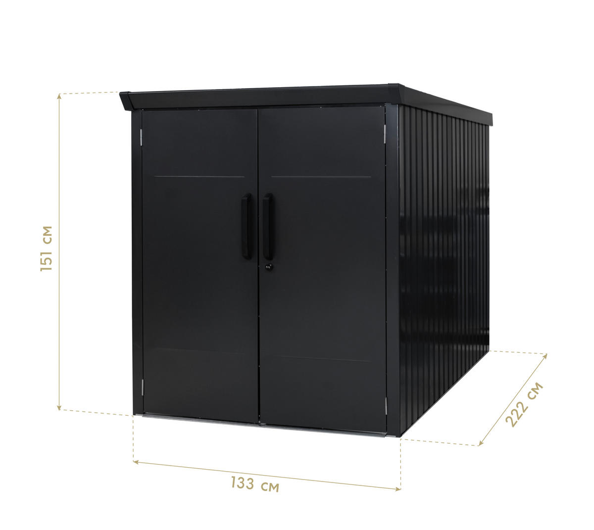 Westmann Fahrradgarage Velos schwarz B/H/L: ca. 133x151x222 cm Velos - schwarz (222,00/133,00/151,00cm) - Westmann