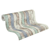 A.S.Creation Vliestapete Elements Holzoptik blau B/L: ca. 53x1005 cm Elements - blau (53,00/1005,00cm) - A.S.Creation