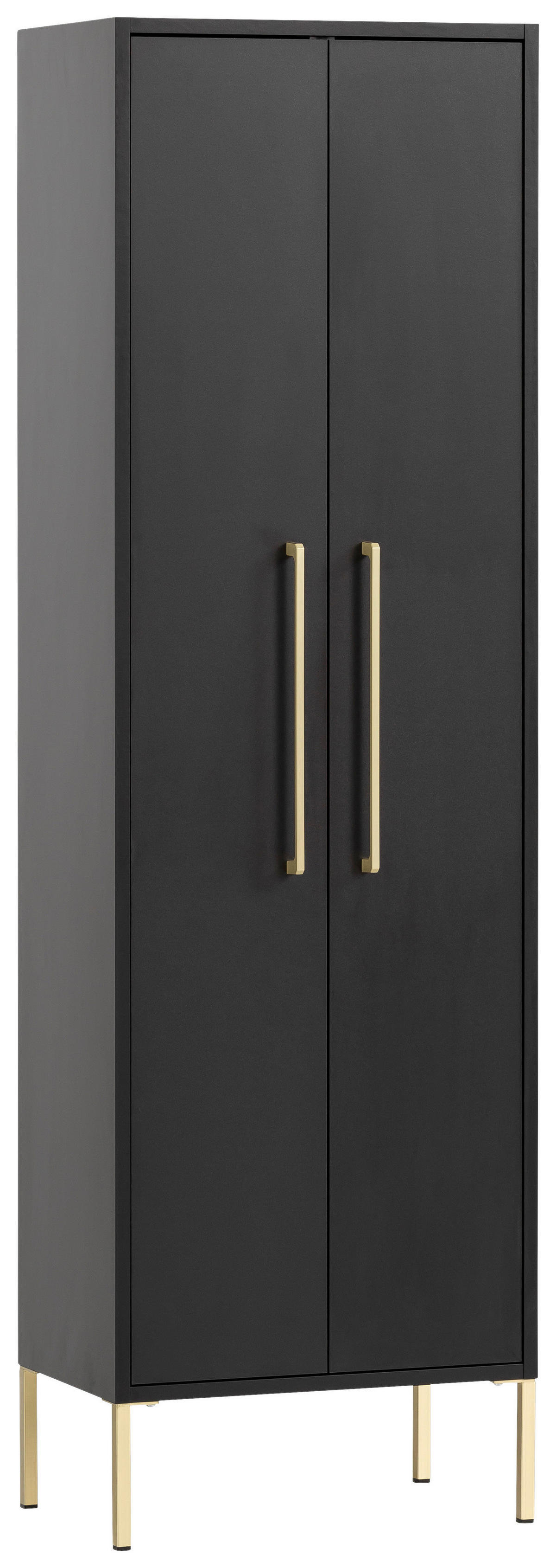 Midischrank Sarah schwarz B/H/T: ca. 46,2x154,7x30,1 cm Sarah - schwarz (46,20/154,70/30,10cm) - Möbelpartner