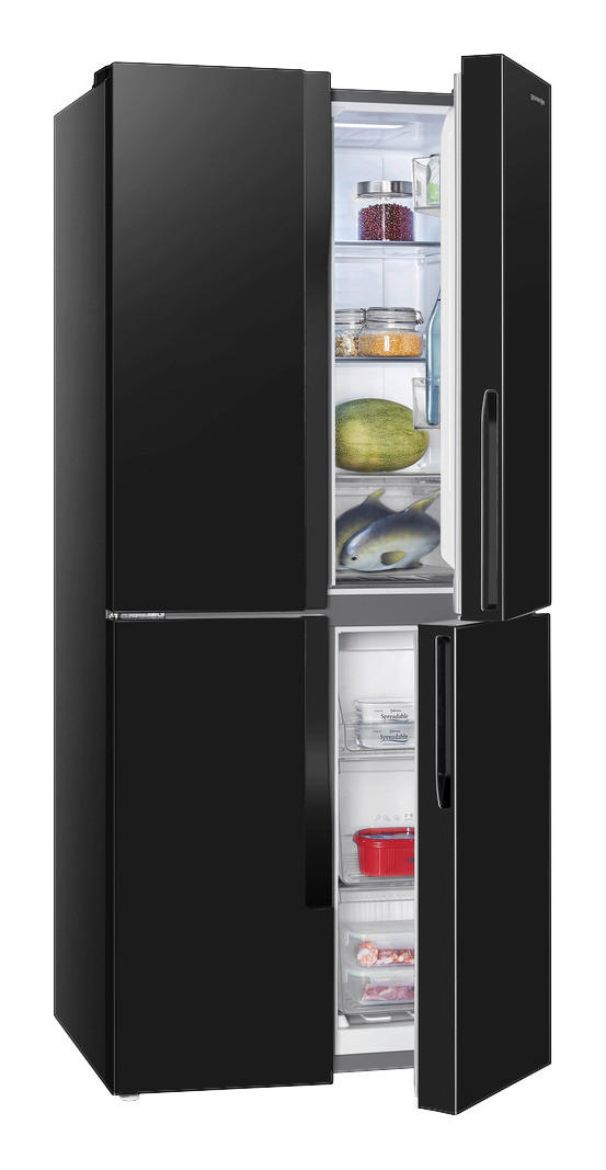 Gorenje Cross-Door Kühl/Gefrierkombination NRM818EMB schwarz B/H/T: ca. 79,4x181,6x64,3 cm Multi-Door NRM818EMB - schwarz (79,40/181,60/64,30cm) - Gorenje
