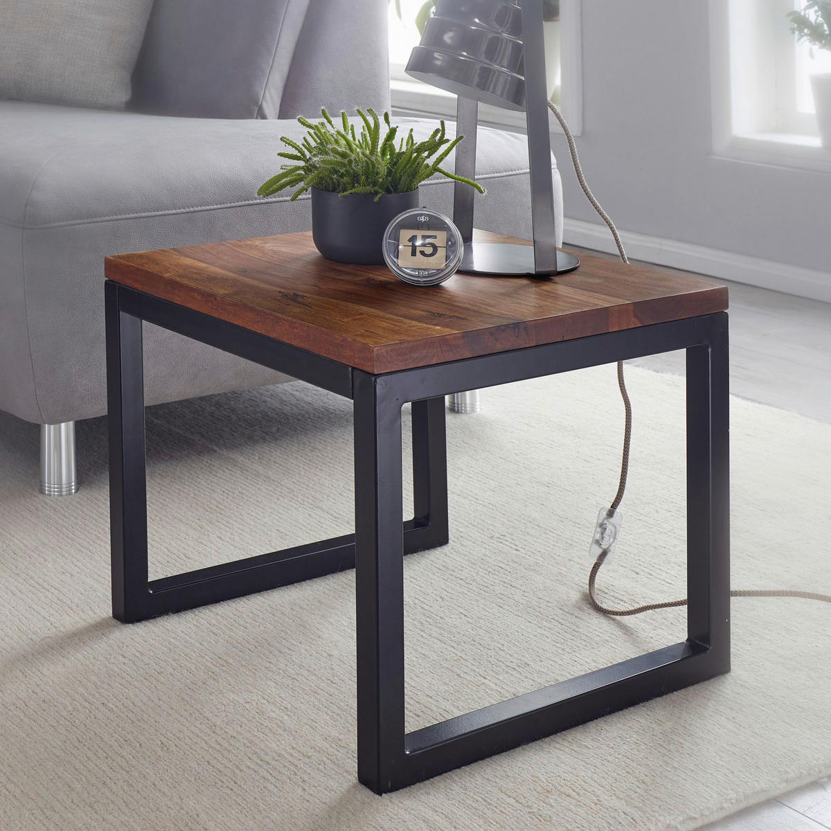 Beistelltisch rosenholz Holz B/H/T: ca. 45x40x45 cm Beistelltisch - rosenholz (45,00/40,00/45,00cm) - Wohnling