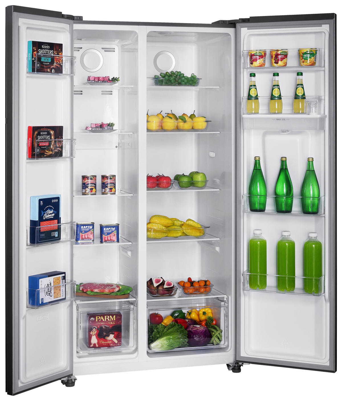 PKM Side-by-Side SBS505DNFWDDIX silber B/H/T: ca. 90x177x66 cm Side-by-Side SBS505DNFWDDIX - silber (90,00/177,00/66,00cm) - PKM