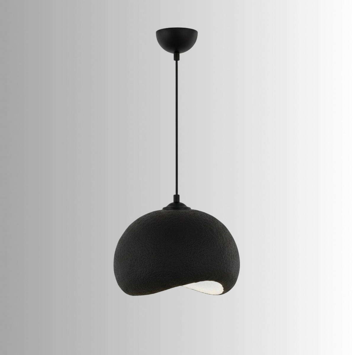 Opviq Pendelleuchte schwarz Polyester-Mischgewebe Metall B/H/L: ca. 29x120x34 cm E27 1 Brennstellen Yontu - 15850 - A - schwarz (34,00/29,00/120,00cm) - Opviq