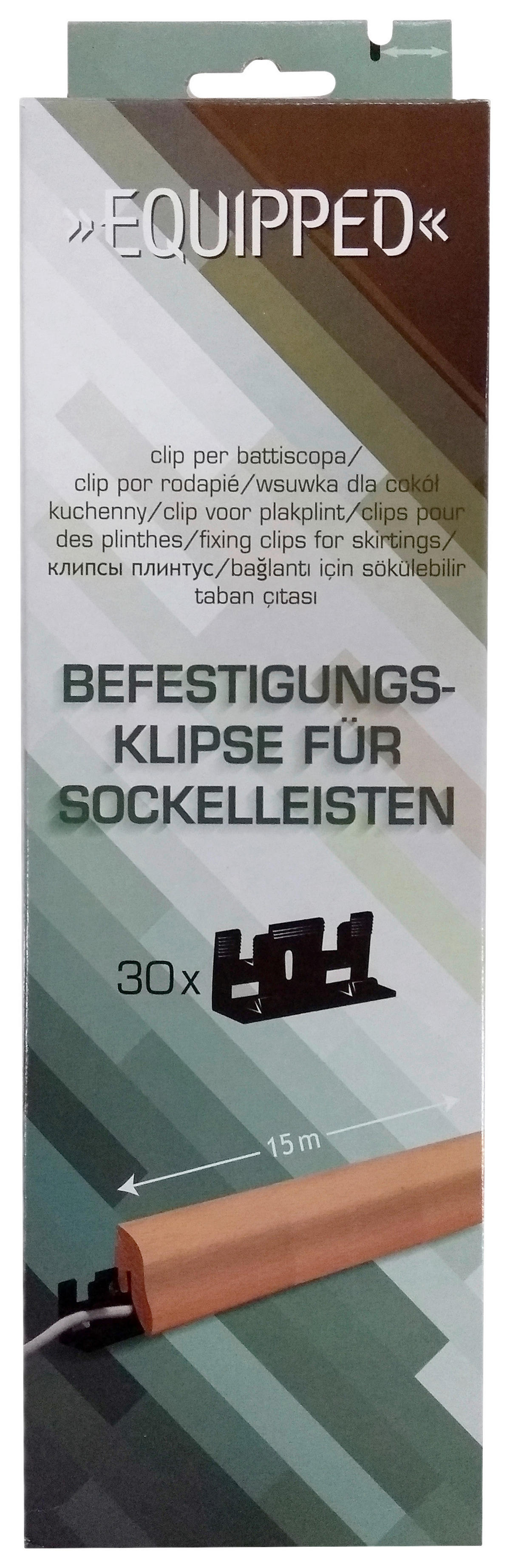 Leistenzubehör schwarz L/B/H: ca. 1x1x1 cm Leistenklipse (30 Stück) - schwarz (1,00/1,00/1,00cm)