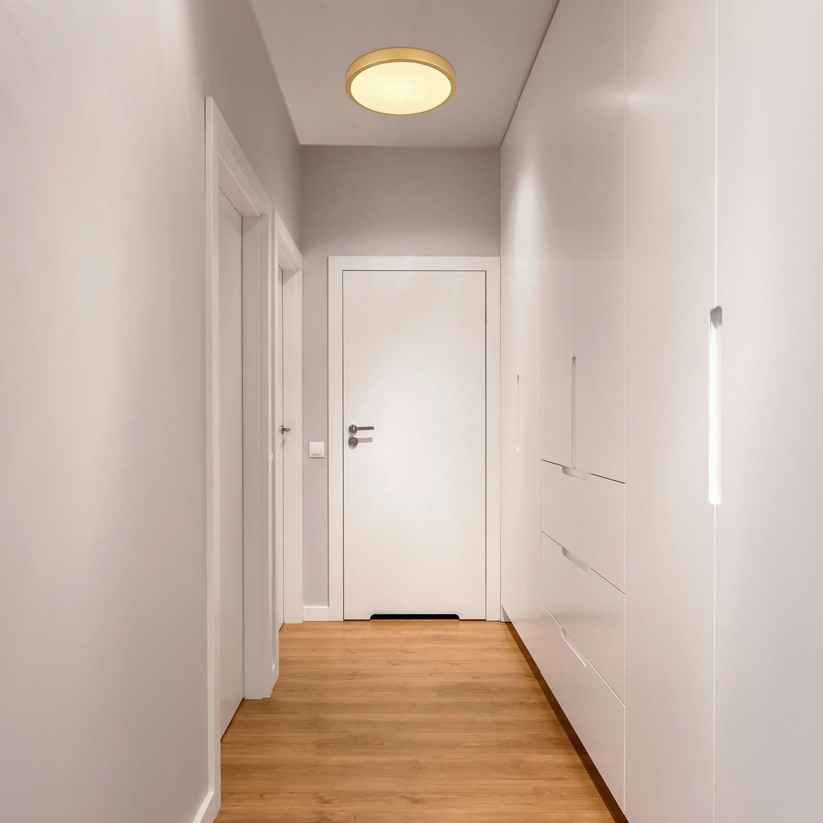 Deckenleuchte Tibey 12382-15 messing Metall H/D: ca. 3x25 cm LED-Deckenleuchte_Tibey - messing (25,00/3,00cm)