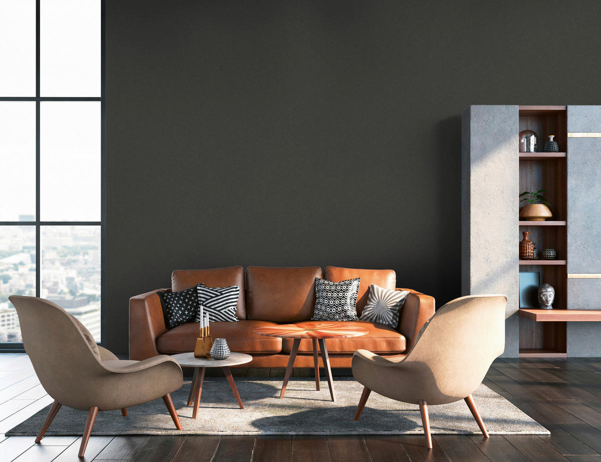 A.S.Creation Vliestapete New Life Uni schwarz B/L: ca. 53x1005 cm New Life - schwarz (53,00/1005,00cm) - A.S.Creation