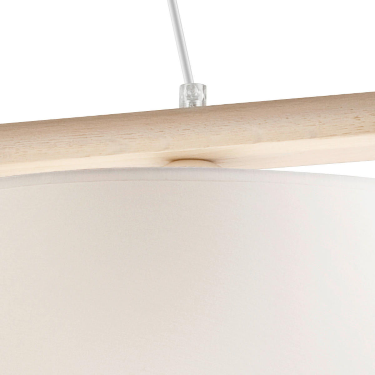 Lamkur Deckenleuchte weiß Stahl Holz B/H/L: ca. 24x45x90 cm 2 Brennstellen Aida - weiß (90,00/24,00/45,00cm) - Lamkur