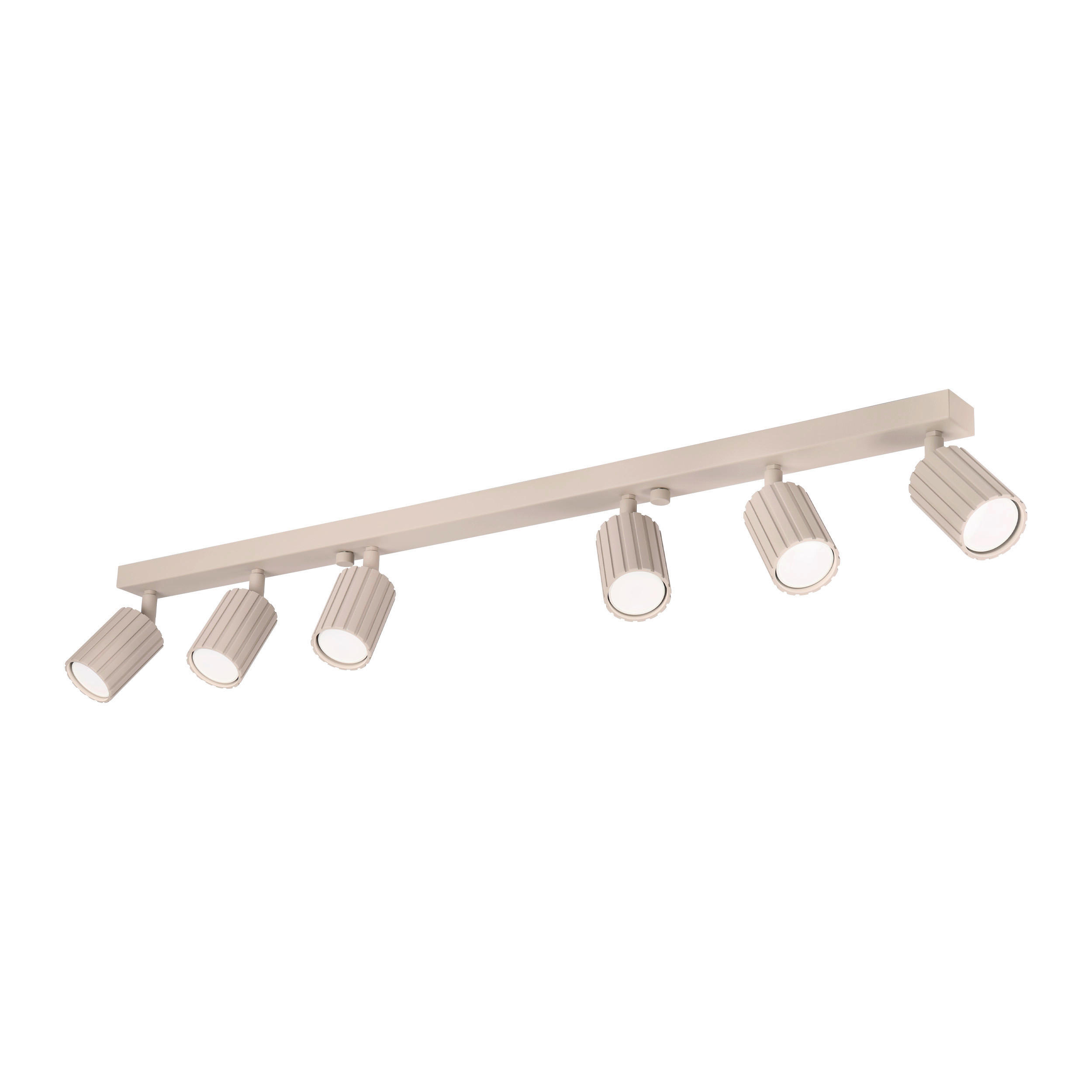 Lamkur Strahler beige Stahl B/H/L: ca. 6,5x16,5x117 cm 6 Brennstellen Prisma - beige (117,00/6,50/16,50cm) - Lamkur
