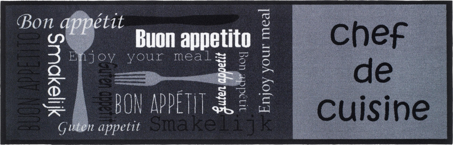 Küchenläufer Cook&Wash grau B/L: ca. 50x150 cm Cook&Wash - grau (50,00/150,00cm)