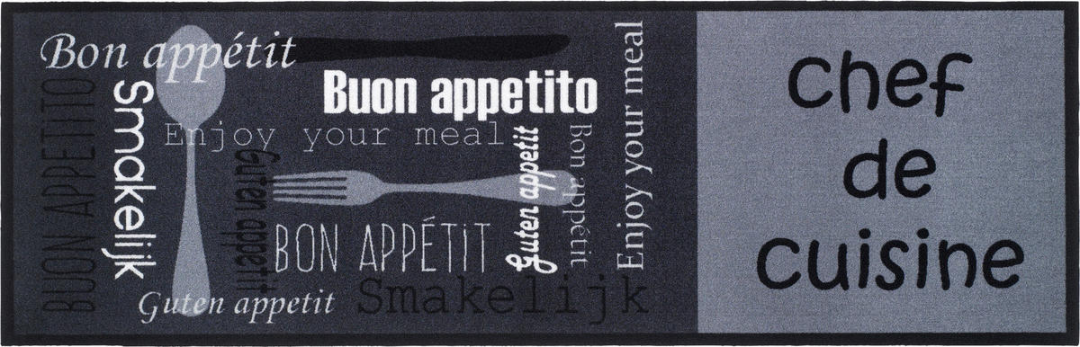 Küchenläufer Cook&Wash grau B/L: ca. 50x150 cm Cook&Wash - grau (50,00/150,00cm)