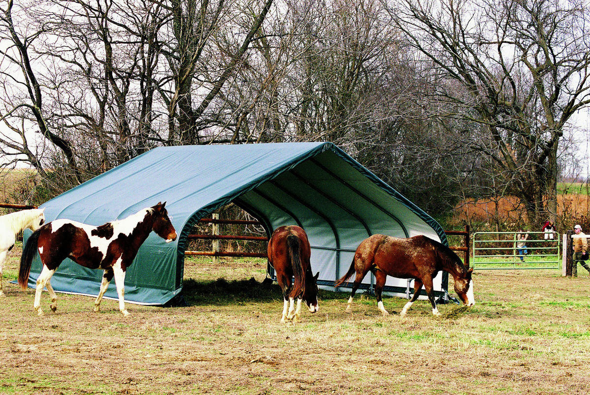 ShelterLogic Weidezelt 40,87m² grün Kunststoff 40,87m² - grün - ShelterLogic