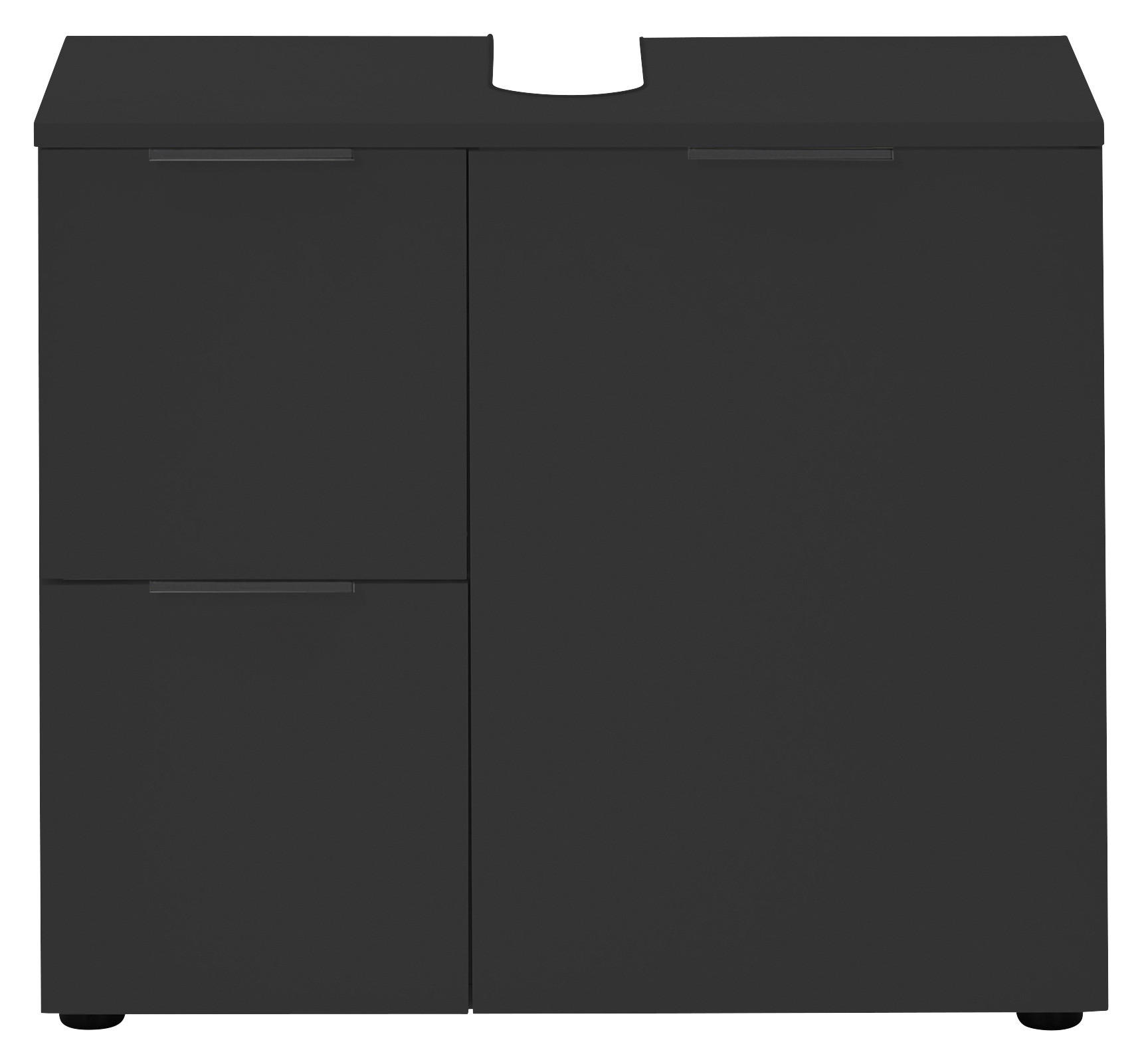 Waschbeckenunterschrank Porto schwarz B/H/T: ca. 70x60x35 cm Porto - schwarz (70,00/60,00/35,00cm)