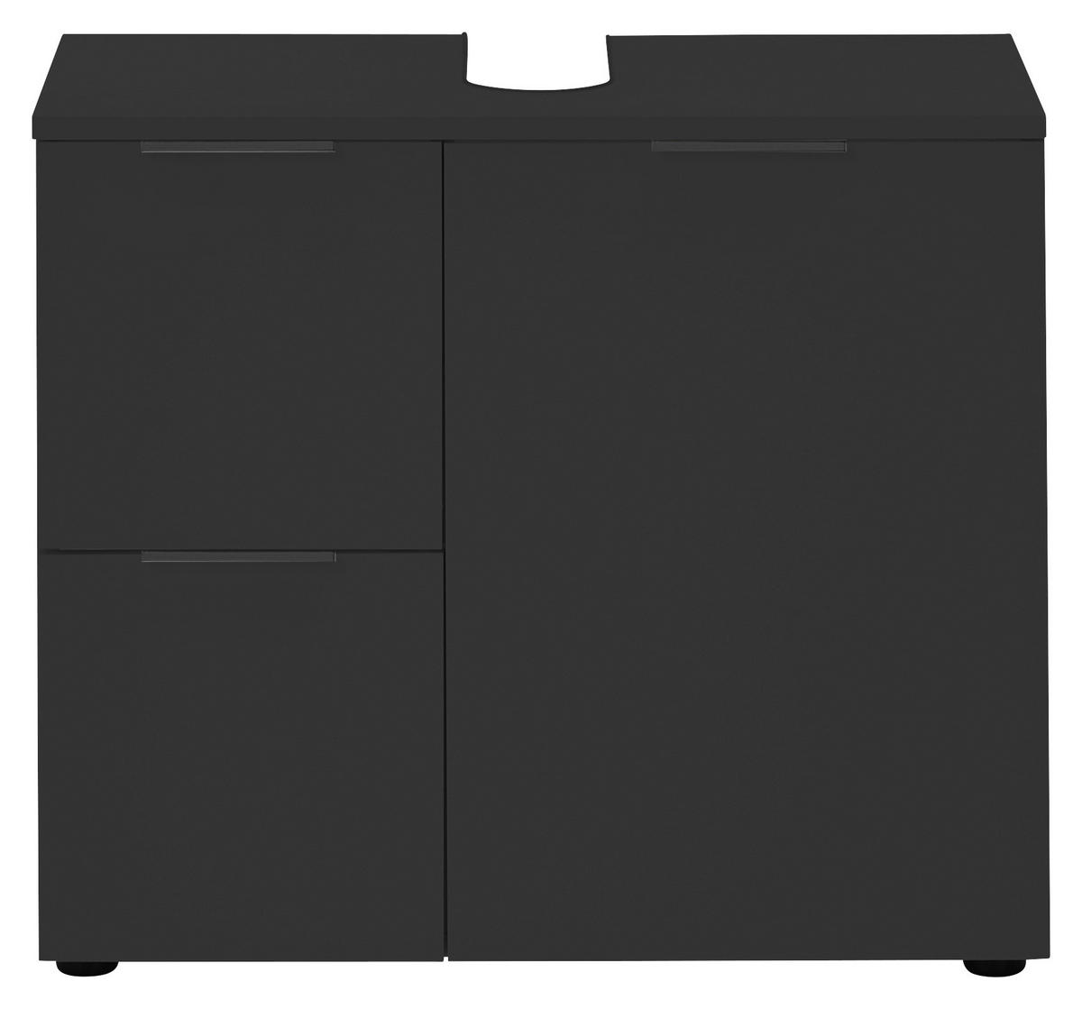 Waschbeckenunterschrank Porto schwarz B/H/T: ca. 70x60x35 cm Porto - schwarz (70,00/60,00/35,00cm)