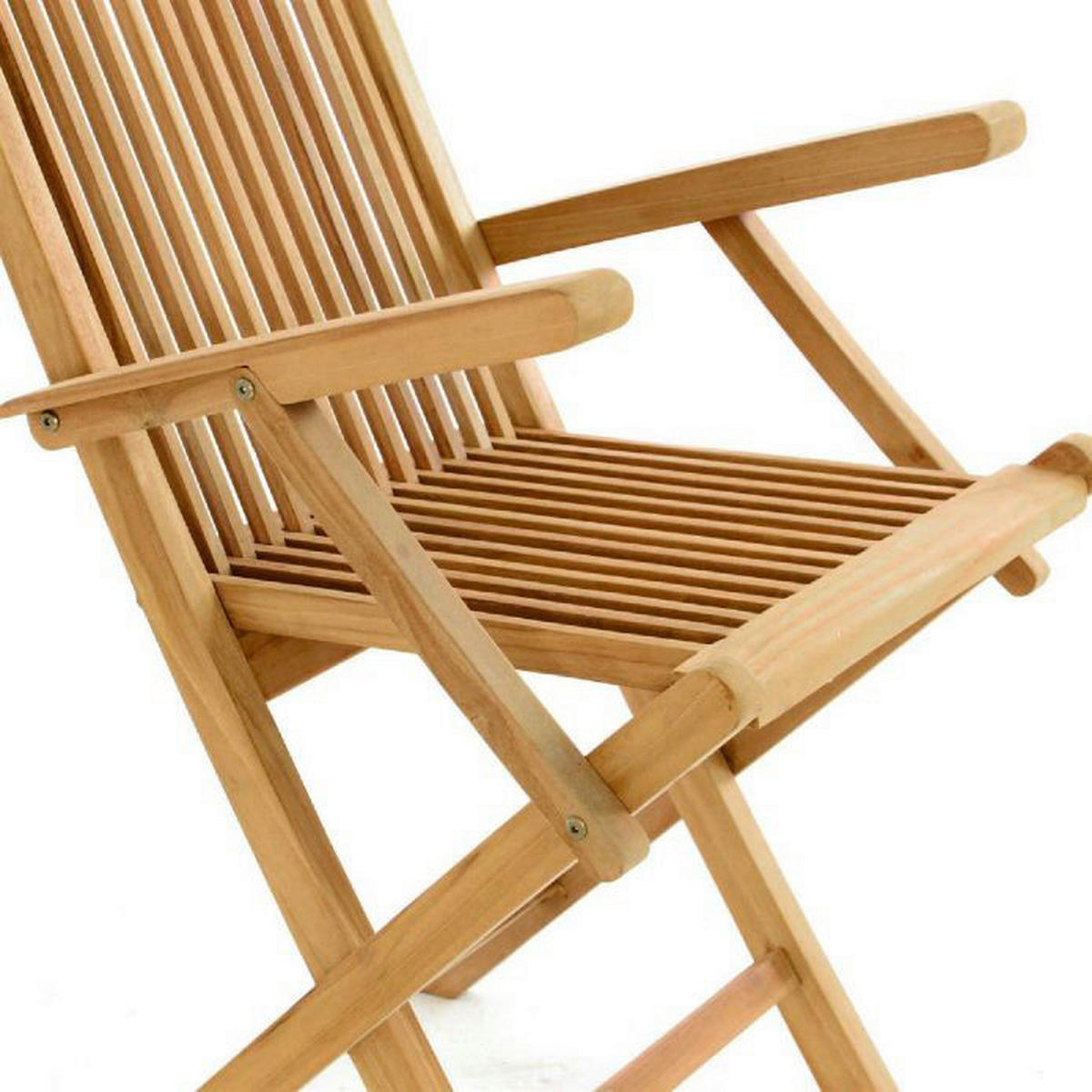 VCM Gartenstuhl 2er Set braun Teakholz B/H/T: ca. 57x89x62 cm 2er Set - braun (57,00/89,00/62,00cm) - VCM