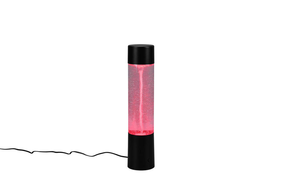Reality Tischleuchte R50751032 mattschwarz transparent Kunststoff Acryl H/D: ca. 34x7 cm 1 Brennstellen LED-Tischleuchte_Tornado - mattschwarz/transparent (7,00/34,00cm) - Reality