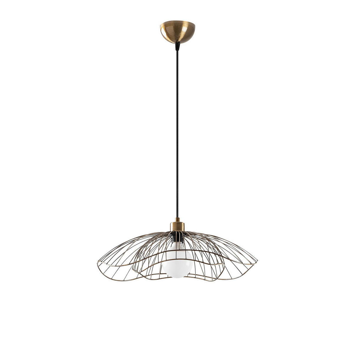 Opviq Pendelleuchte Farac bronze Eisen B/H/T/L/D: ca. 50x111x50x50x50 cm E27 1 Brennstellen Farac - bronze (50,00/50,00/111,00cm) - Opviq
