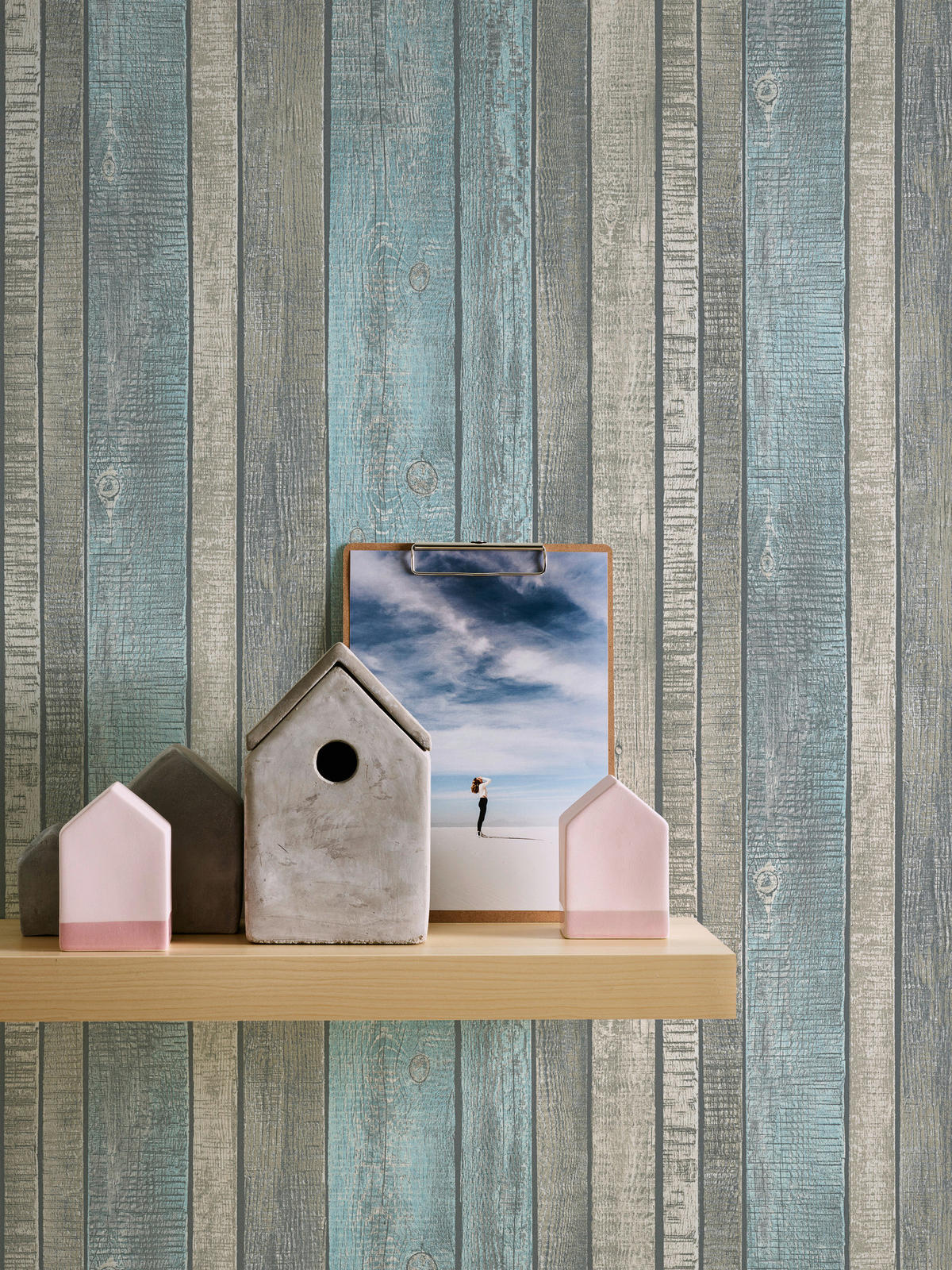 A.S.Creation Vliestapete Best of Wood`n Stone 2nd Edition Holzoptik blau grau B/L: ca. 53x1005 cm Best of Wood`n Stone 2nd Edition - blau/grau (53,00/1005,00cm) - A.S.Creation