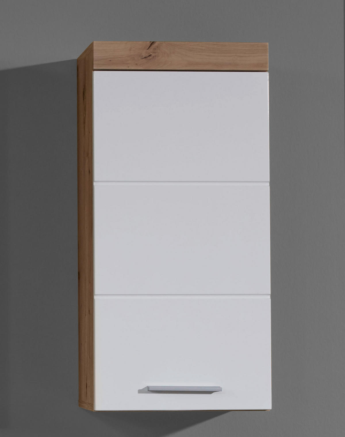 Stauraumelement Amanda weiß Hochglanz Asteiche Nachbildung B/H/T: ca. 37x77x23 cm Amanda - weiß (37,00/77,00/23,00cm) - Trendteam