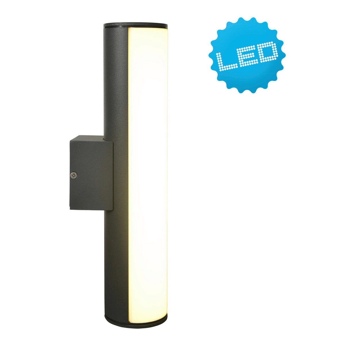 LED-Außenwandleuchte 1161997 dunkelgrau weiß B/H/T: ca. 30x6,5x9,5 cm LED Außenwandleuchte Flair mit LED - weiß/dunkelgrau (30,00/6,50/9,50cm) - Näve Leuchten