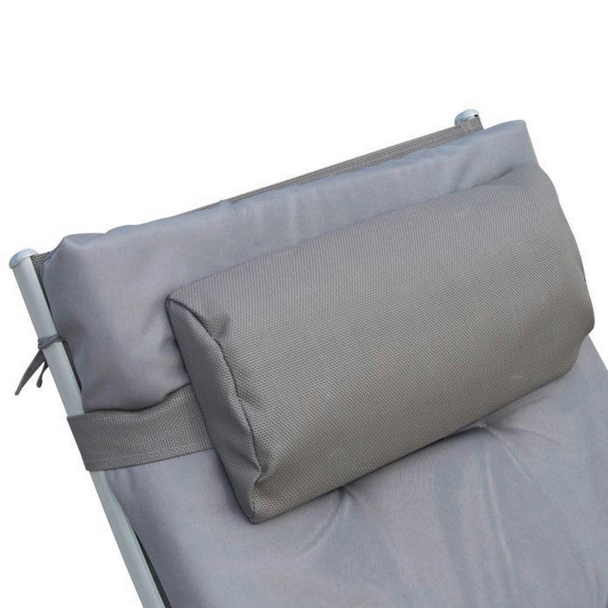 Outsunny Sonnenliege grau Metall B/H/L: ca. 64x101x180 cm Sonnenliege - grau (180,00/64,00/101,00cm) - Outsunny