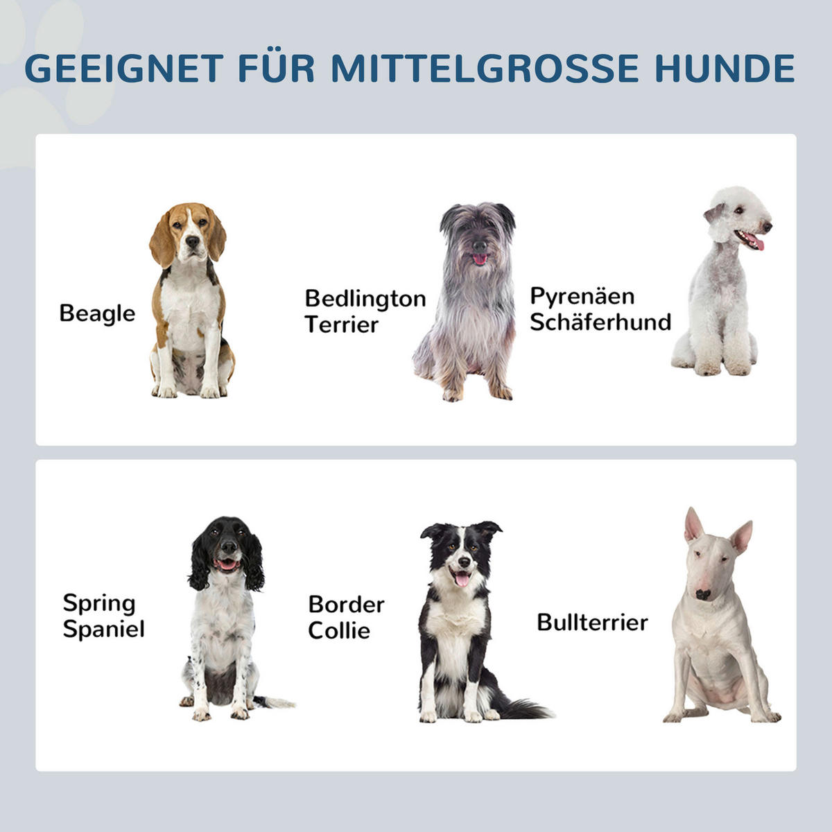 PawHut Hunde-Zubehör grau MDF B/H/L: ca. 30x60x24 cm Hundenapf - grau (24,00/30,00/60,00cm) - PawHut