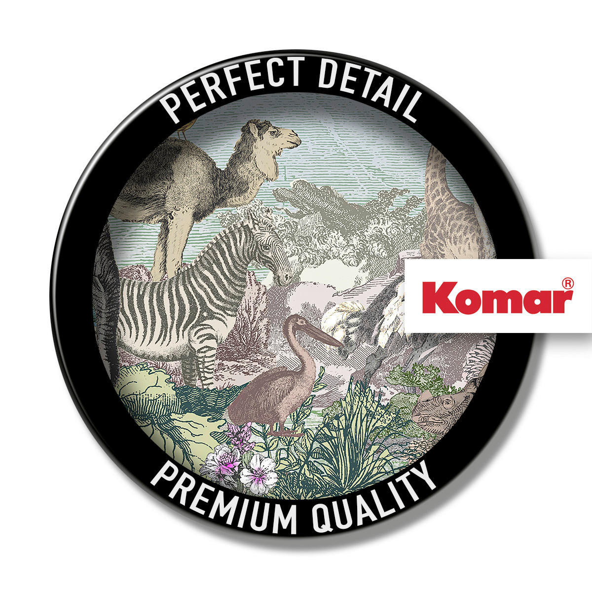 Komar Fototapete Animal Kingdom D: ca. 125 cm Animal Kingdom - (125,00cm) - Komar