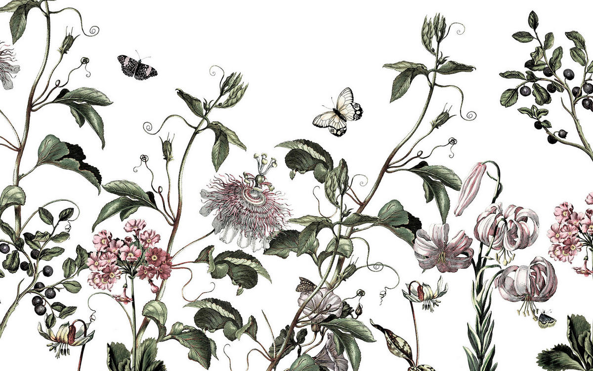 Komar Fototapete Paradis de Papillons B/L: ca. 400x250 cm Paradis de Papillons - (400,00/250,00cm) - Komar