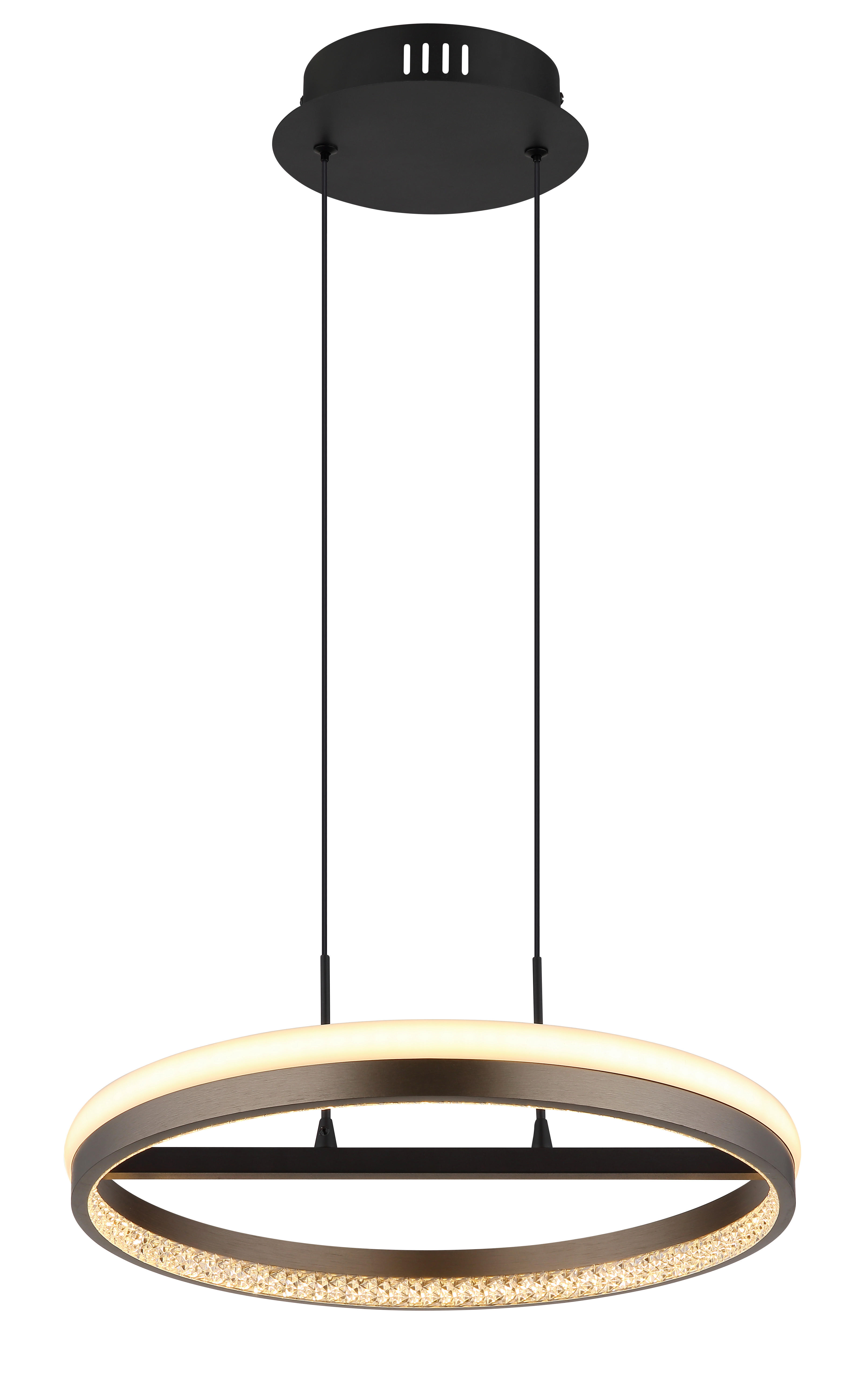GLOBO LED-Pendelleuchte schwarz dunkelblau Aluminium Metall H/D: ca. 150x39,7 cm 1.0 Brennstellen DELLA - schwarz/dunkelblau (39,70/150,00cm) - GLOBO