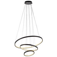 Just Light LED-Pendelleuchte schwarz B/H/L: ca. 61x150x61 cm LED-Pendelleuchte_Cerchi - schwarz (61,00/61,00/150,00cm) - Just Light
