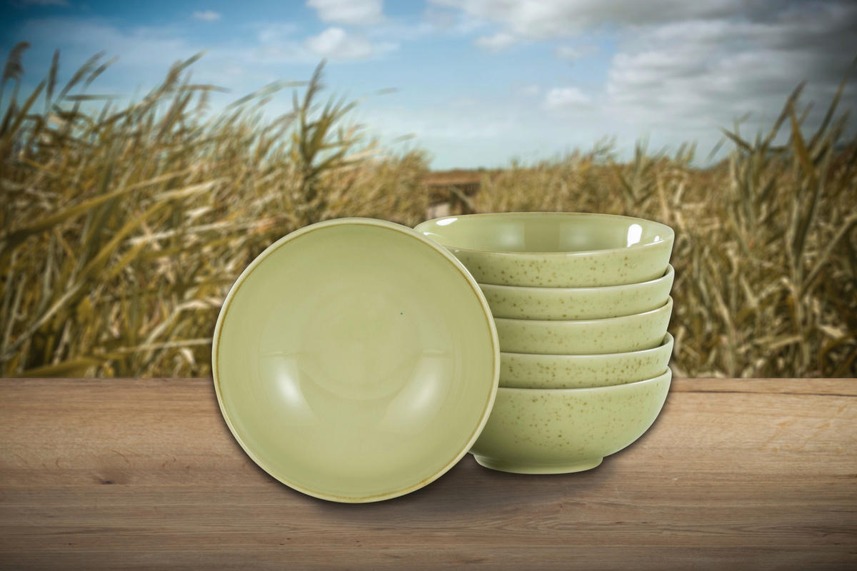 CreaTable Schalen-Set NATURE COLLECTION sand Steinzeug D: ca. 16,5 cm NATURE COLLECTION - sand (16,50cm) - CreaTable